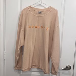 Oklahoma state university cord knit pullover